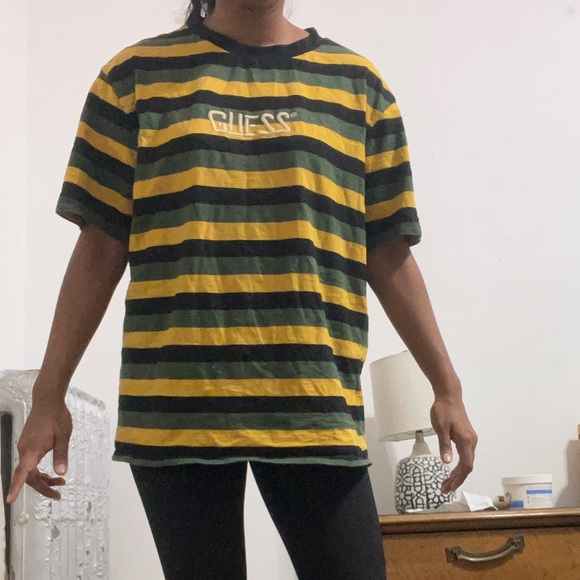 Guess Striped logo tee, men’s M - Picture 3 of 9